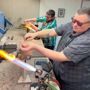 Students in Glass Blowing Experience